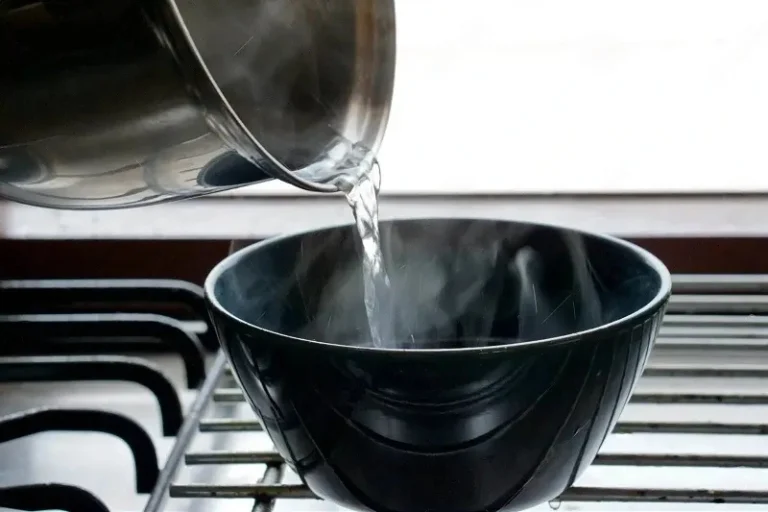 drinking hot water