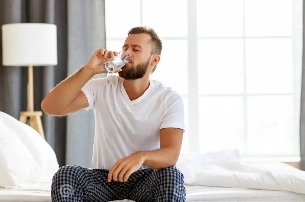 drinking water in the morning